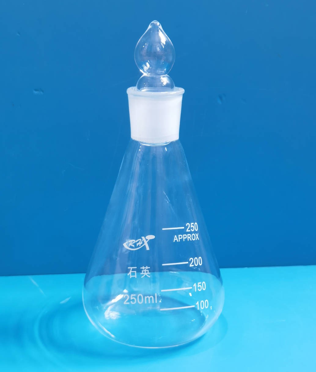RH RH 青岛库 石英具塞三角烧瓶  250ml/24# 250ml/24# 250ml/24#