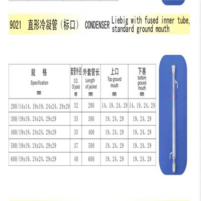 蜀牛 蜀牛 济南库 直形冷凝管 200MM/24*2 蜀牛 200MM/24*2 25只/箱 济南库 200MM/24*2 25只/箱 济南库