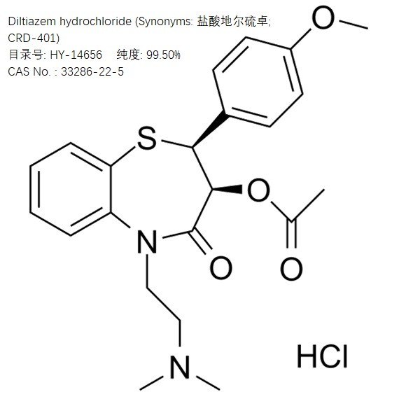 MCE MCE Diltiazem hydrochloride，盐酸地尔硫卓 500mg 500mg