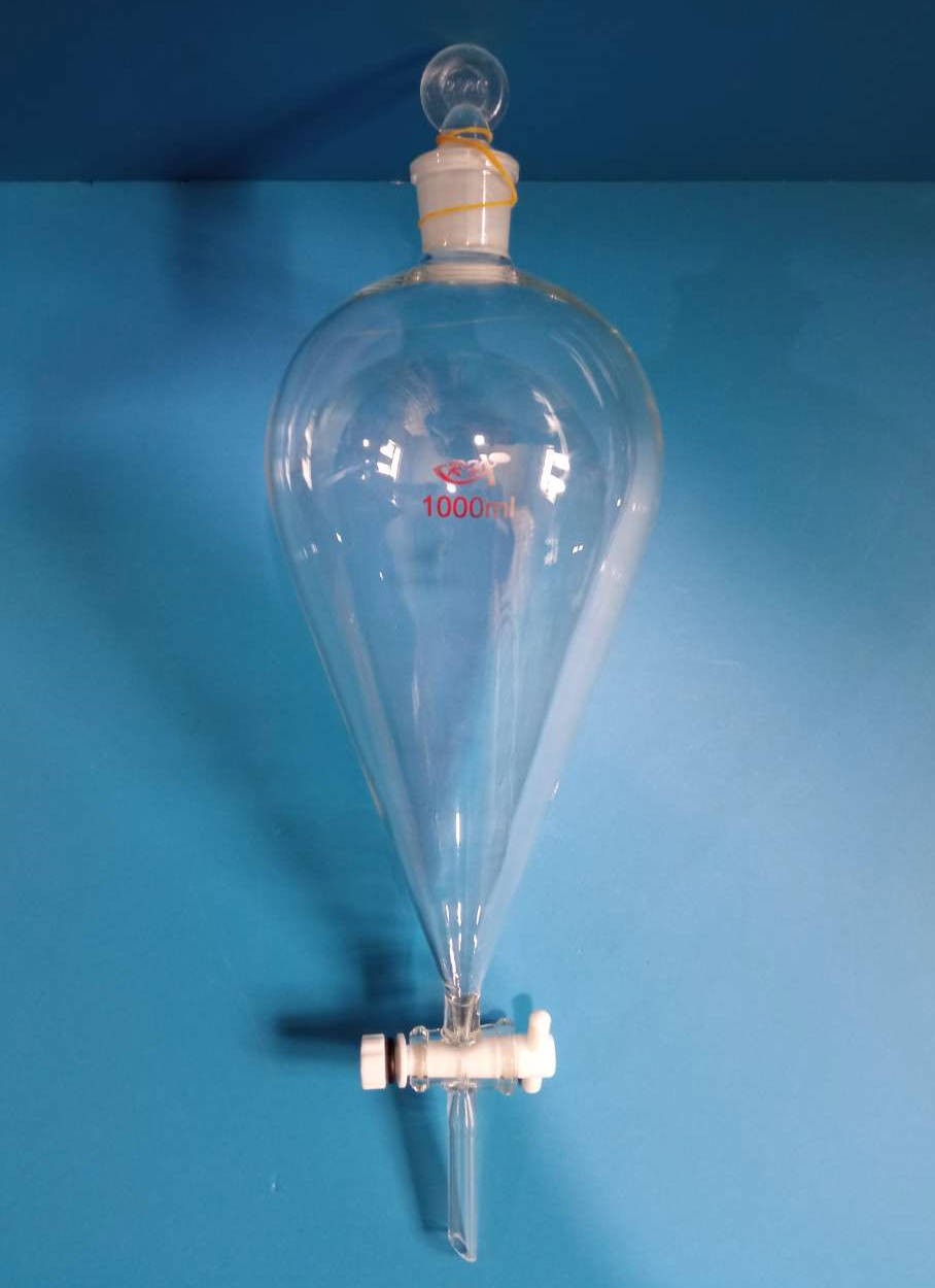 RH RH 青岛库 四氟梨形分液漏斗  1000ml/24  玻璃盖头 RHX  做工精细 不漏液 玻璃盖  1000ml/24  2只/盒*16/箱 青岛库 玻璃盖  1000ml/24  2只/盒*16/箱 青岛库