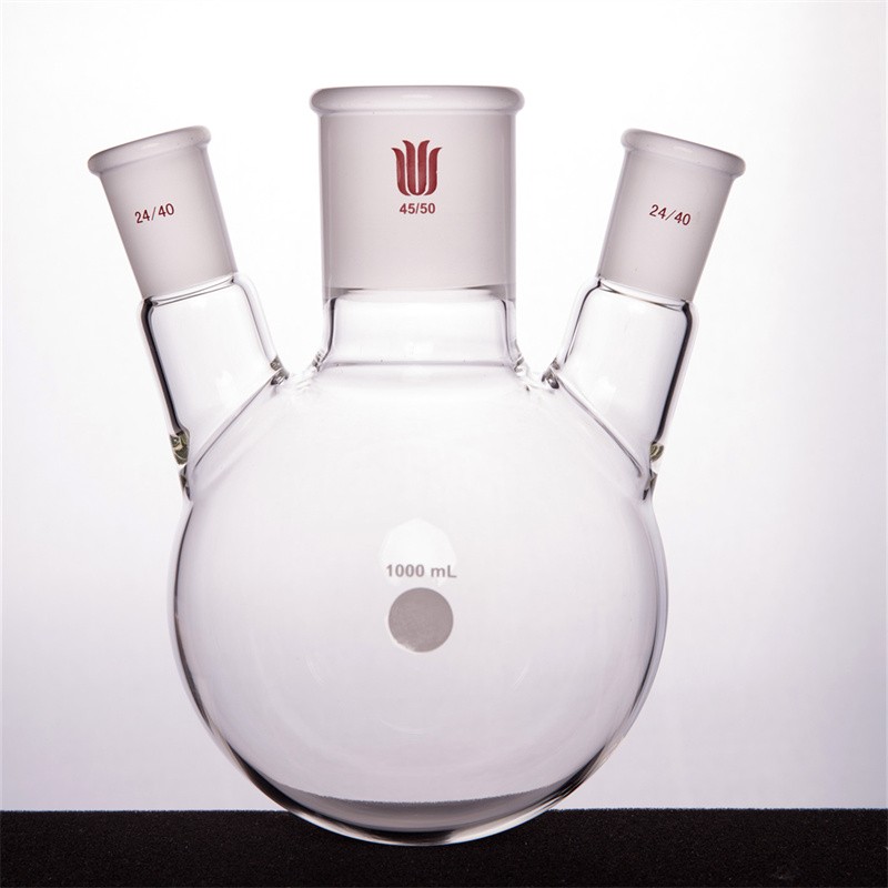 欣维尔 欣维尔 济南库 斜三口烧瓶 1000ml 中间磨口:45/50侧磨口:24/40 欣维尔 1000ml 中间磨口:45/50侧磨口:24/40 济南库 1000ml 中间磨口:45/50侧磨口:24/40 济南库