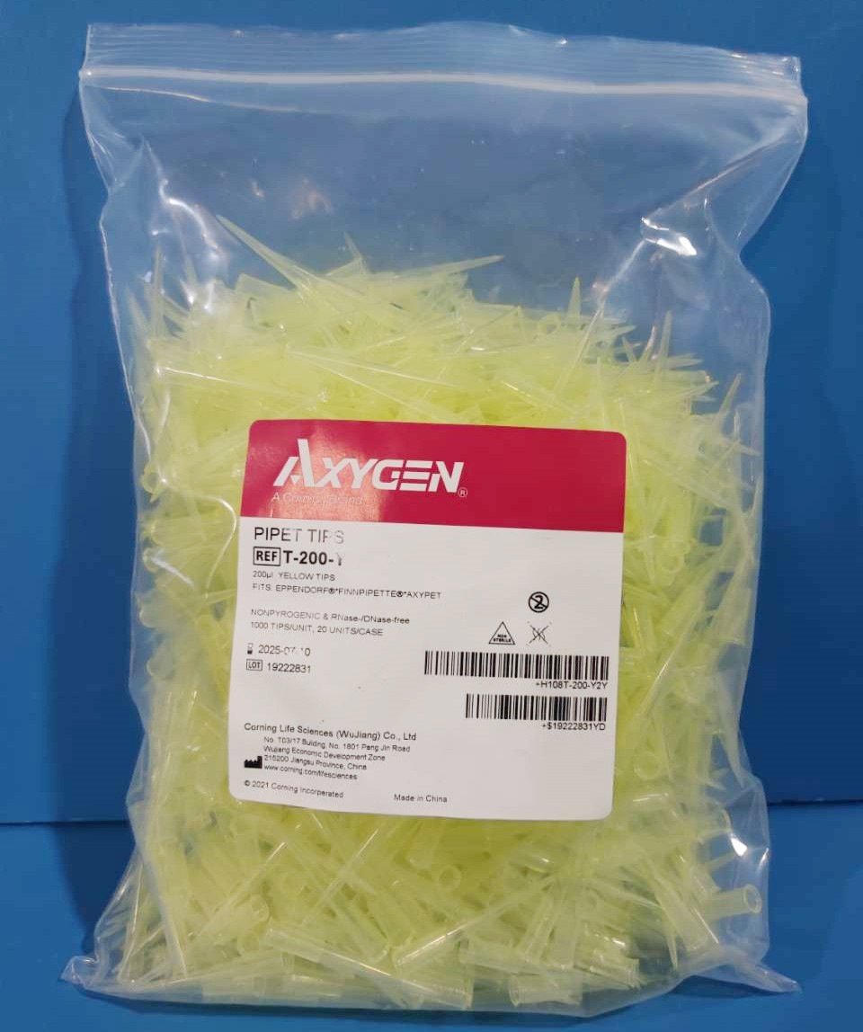 济南库 吸头 黄 AXYGEN 200UL 200ul  1000只/包*20/箱 济南库 200ul  1000只/包*20/箱 济南库