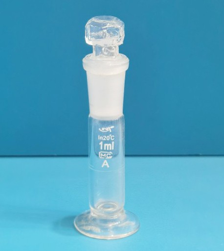 RH RH 青岛库 高硼硅带底座容量瓶 A级 1ml RHX 优等品高过检率 刻标（酸洗不掉色） A级 1ml A级 1ml