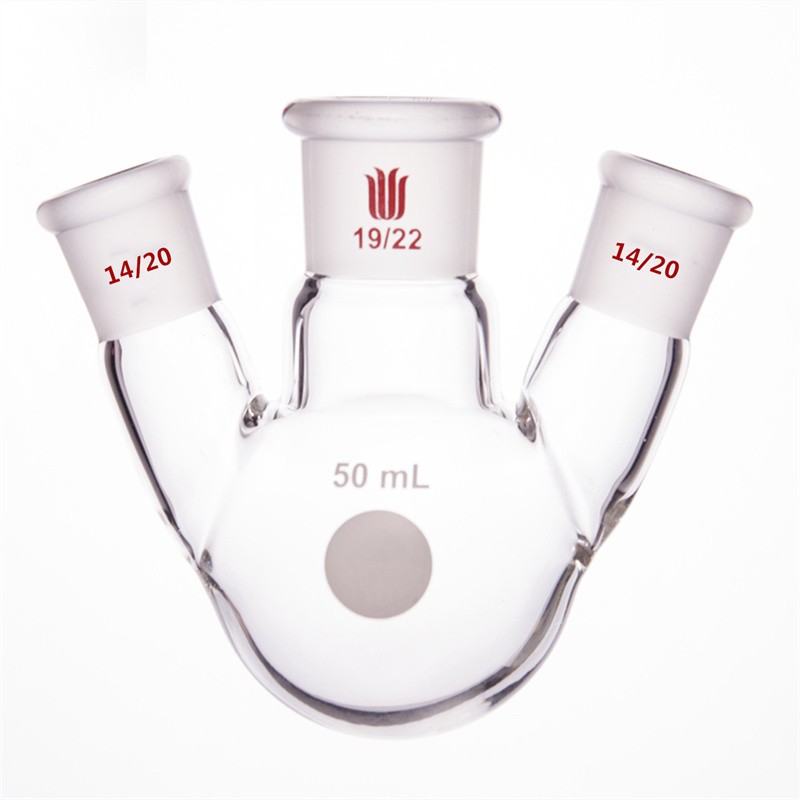 欣维尔 欣维尔 青岛库 斜三口烧瓶 50ml 中间磨口:19/22侧磨口:14/20 欣维尔 50ml 中间磨口:19/22侧磨口:14/20 青岛库 50ml 中间磨口:19/22侧磨口:14/20 青岛库