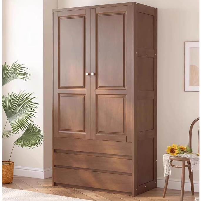 爱客意 爱客意 榉木衣柜带抽屉 106/138*55*200 榉木衣柜 106/138*55*200 榉木衣柜