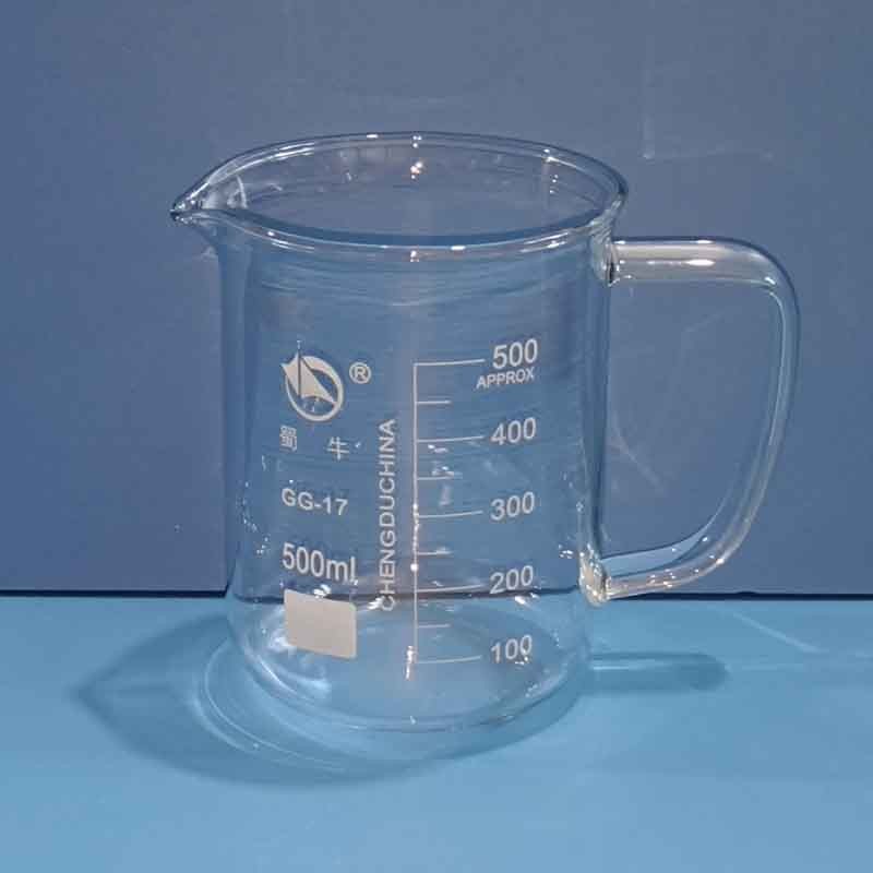 蜀牛 蜀牛 济南库 玻璃手柄烧杯 全玻璃 500ML 蜀牛 有柄烧杯 500ML  10只/盒*6/箱 济南库 500ML  10只/盒*6/箱 济南库