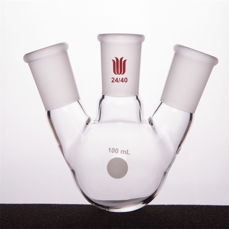欣维尔 欣维尔 济南库 斜三口烧瓶 100ml 24*3 欣维尔 100ml 中间24/40侧24/40 济南库 100ml 中间24/40侧24/40 济南库