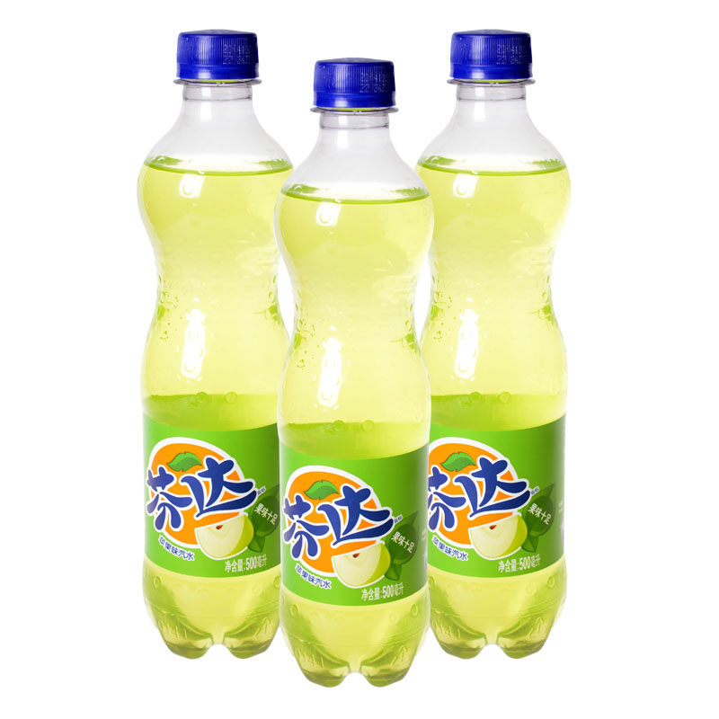可口可乐 可口可乐 芬达苹果500ml24入 500ml*24瓶/箱 500ml*24瓶/箱
