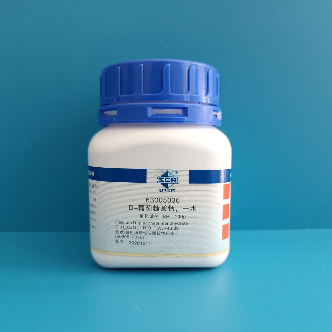 沪试 沪试 青岛库 D-葡萄糖酸钙，一水 BR 100G 国药 BR 100G 青岛库 BR 100G 青岛库