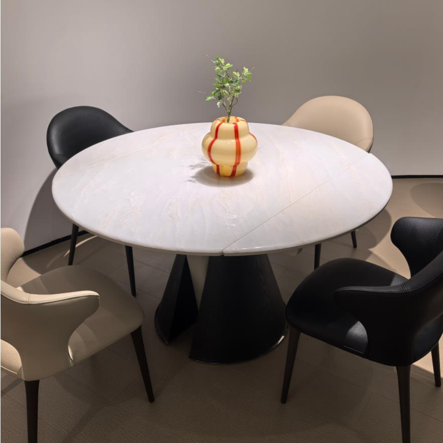 爱客意 爱客意 皇家白玉天然大理石餐桌DT9943 130*（80-130）*75 DT9943 130*（80-130）*75 DT9943