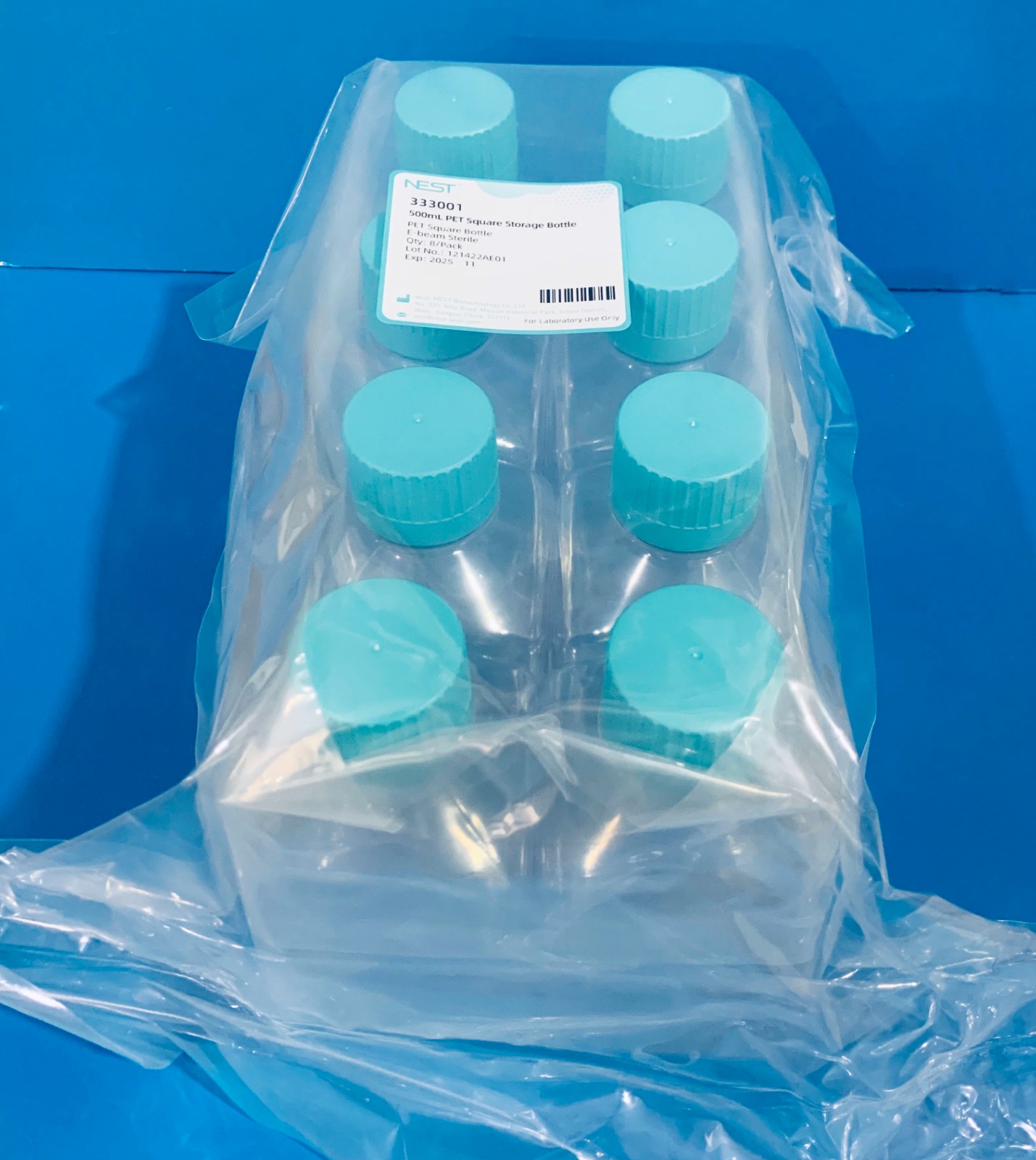 NEST NEST 青岛库 500 mL  方形, 透明试剂瓶 耐思 NEST 血清瓶 大口塑料瓶 500ml 8个/包 3包/箱 500ml 8个/包 3包/箱