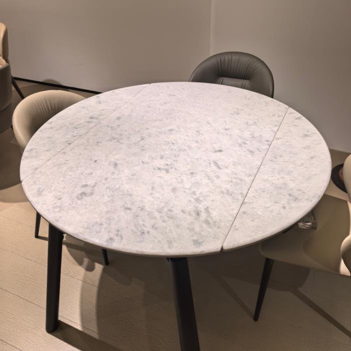 爱客意 爱客意 钻石白奢石餐桌DT9927C ​130*（80-130）*76 DT9927C ​130*（80-130）*76 DT9927C