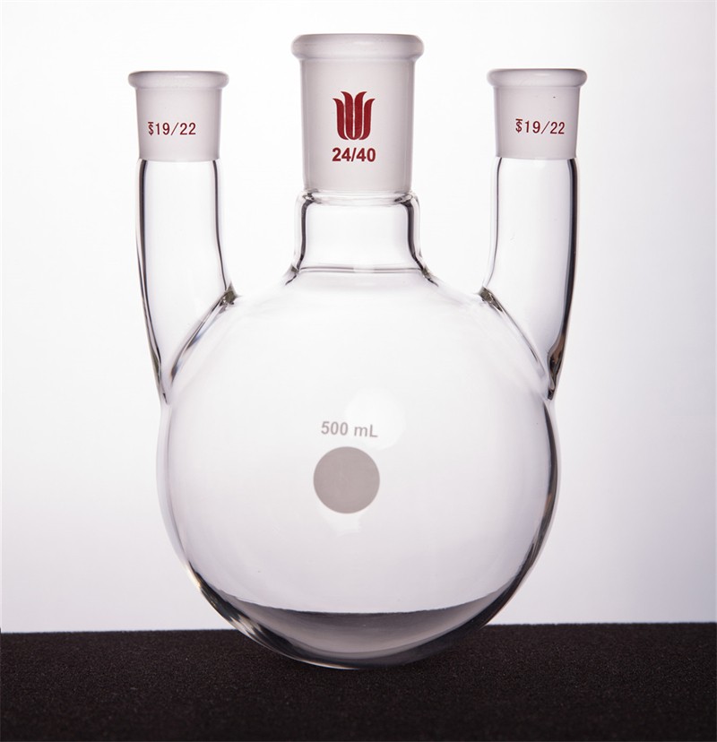 欣维尔 欣维尔 青岛库 直三口烧瓶 500ml 24*19*2 欣维尔 500ml 中间24/40侧19/22 青岛库 500ml 中间24/40侧19/22 青岛库