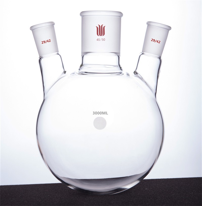 欣维尔 欣维尔 青岛库 斜三口烧瓶 3000ml 中间磨口:45/50侧磨口:29/42 欣维尔 3000ml 中间磨口:45/50侧磨口:29/42 青岛库 3000ml 中间磨口:45/50侧磨口:29/42 青岛库