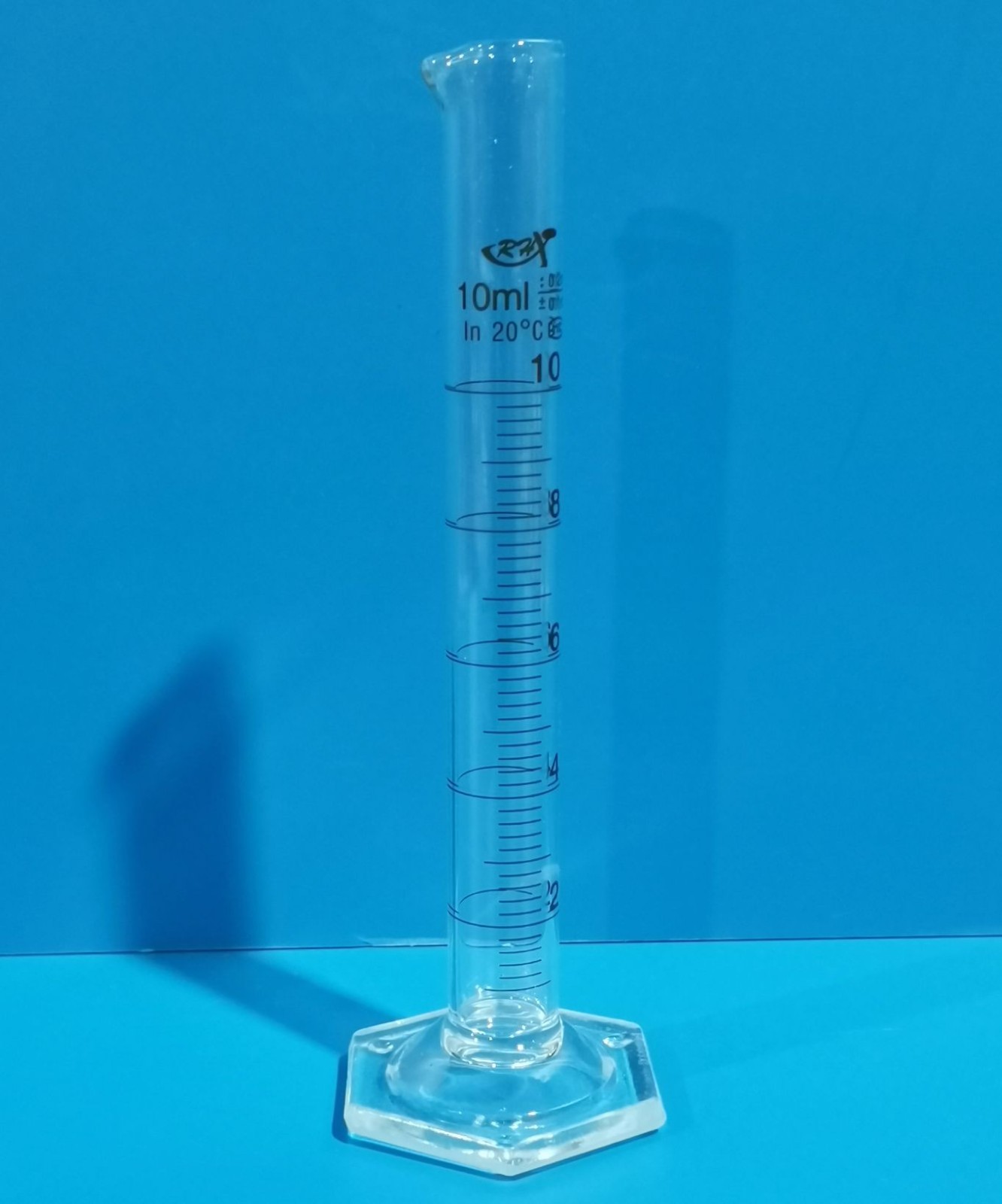 RH RH 青岛库 高硼硅六角底量筒 A级 10ml RHX 优等品高过检率 量入式 10ml 10ml