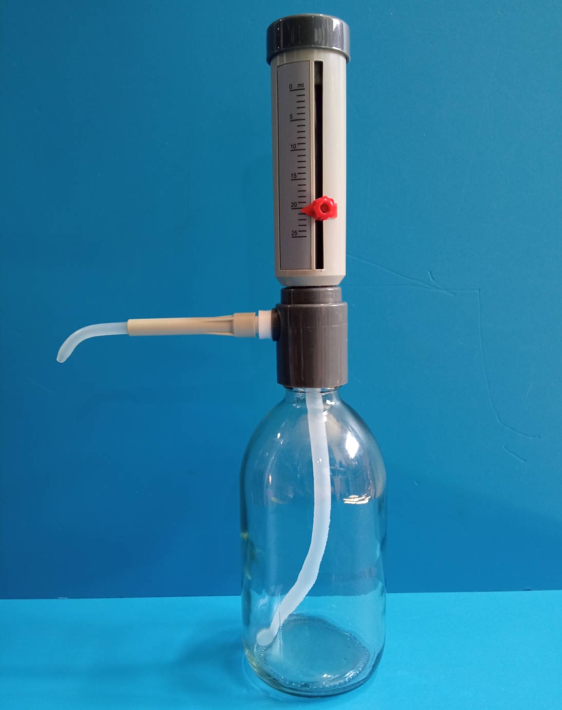 临沂库 套筒式可调定量加液器 0-25ml  瓶口分液器 （含瓶白色）