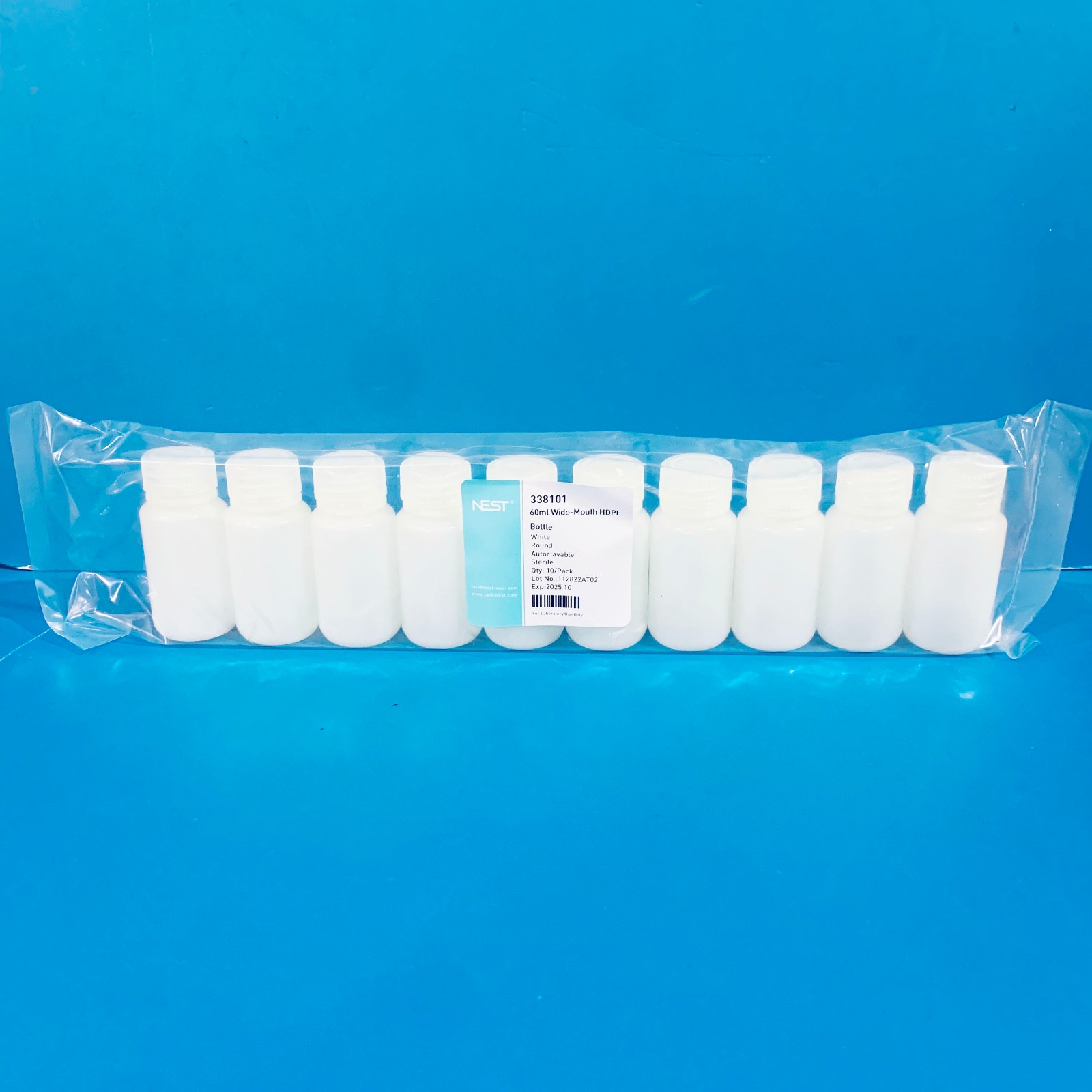 NEST NEST 青岛库 60ml  HDPE本白, 广口瓶 ，灭菌耐思 NEST 大口塑料瓶 60ml  10个/包 20包/箱 60ml  10个/包 20包/箱